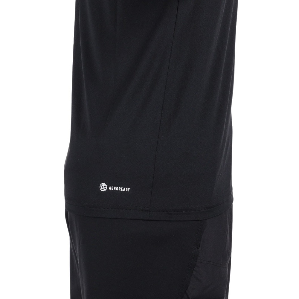 アディダス（adidas）（メンズ）半袖Tシャツ メンズ 黒トレイン エッセンシャルズ BXH44-IC7413