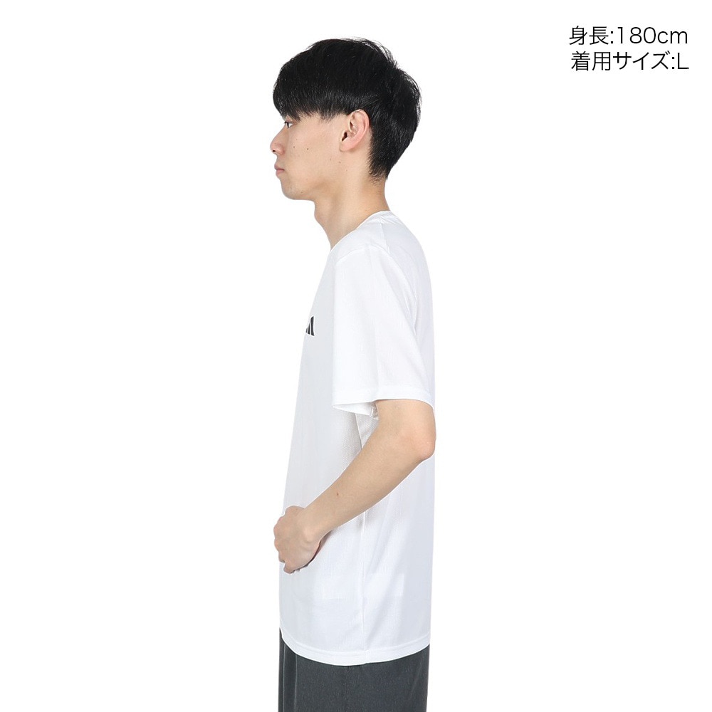 アディダス（adidas）（メンズ）tシャツ 半袖 ワンポイント 吸汗 ホワイト 白 M TR-ES BASE NQE20-IC7430