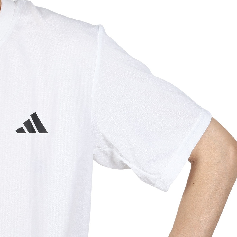 アディダス（adidas）（メンズ）tシャツ 半袖 ワンポイント 吸汗 ホワイト 白 M TR-ES BASE NQE20-IC7430