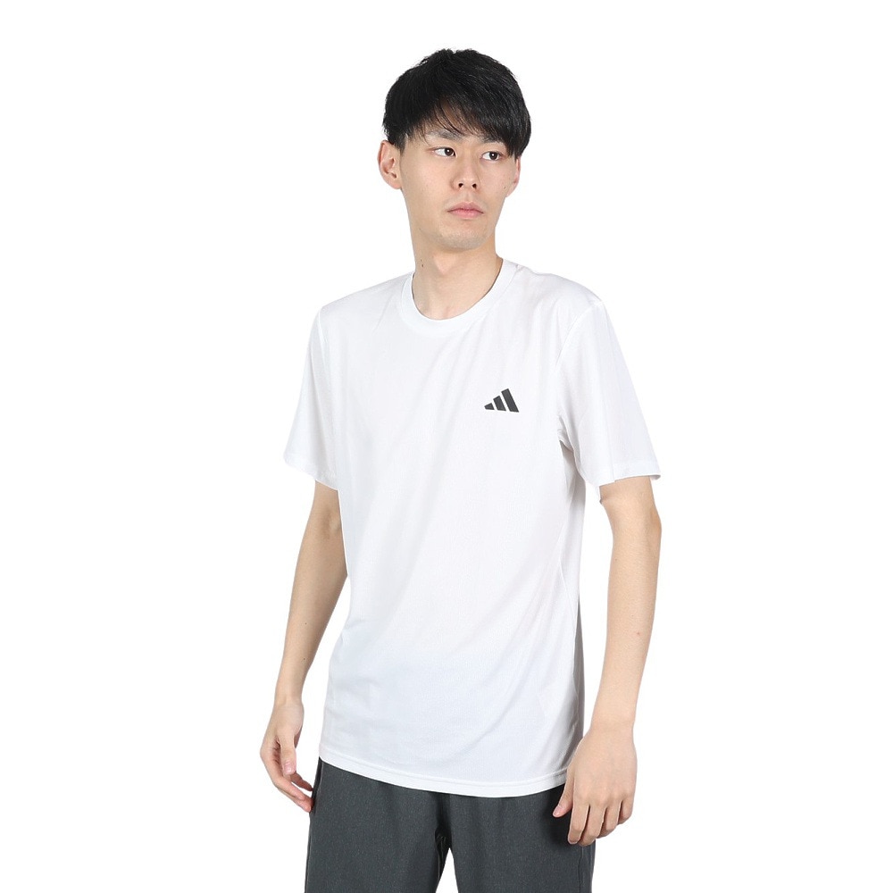 アディダス（adidas）（メンズ）tシャツ 半袖 ワンポイント 吸汗 ホワイト 白 M TR-ES BASE NQE20-IC7430