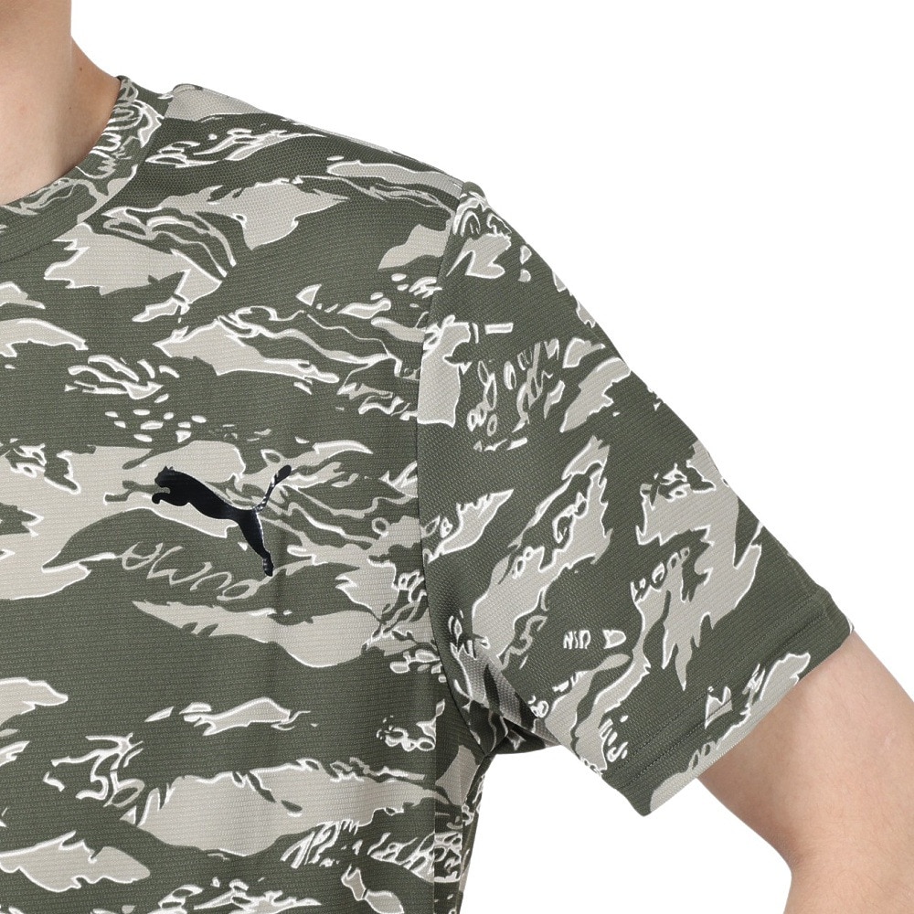 プーマ（PUMA）（メンズ）半袖Tシャツ メンズ ドライプラス AOP 523775 73 GRN