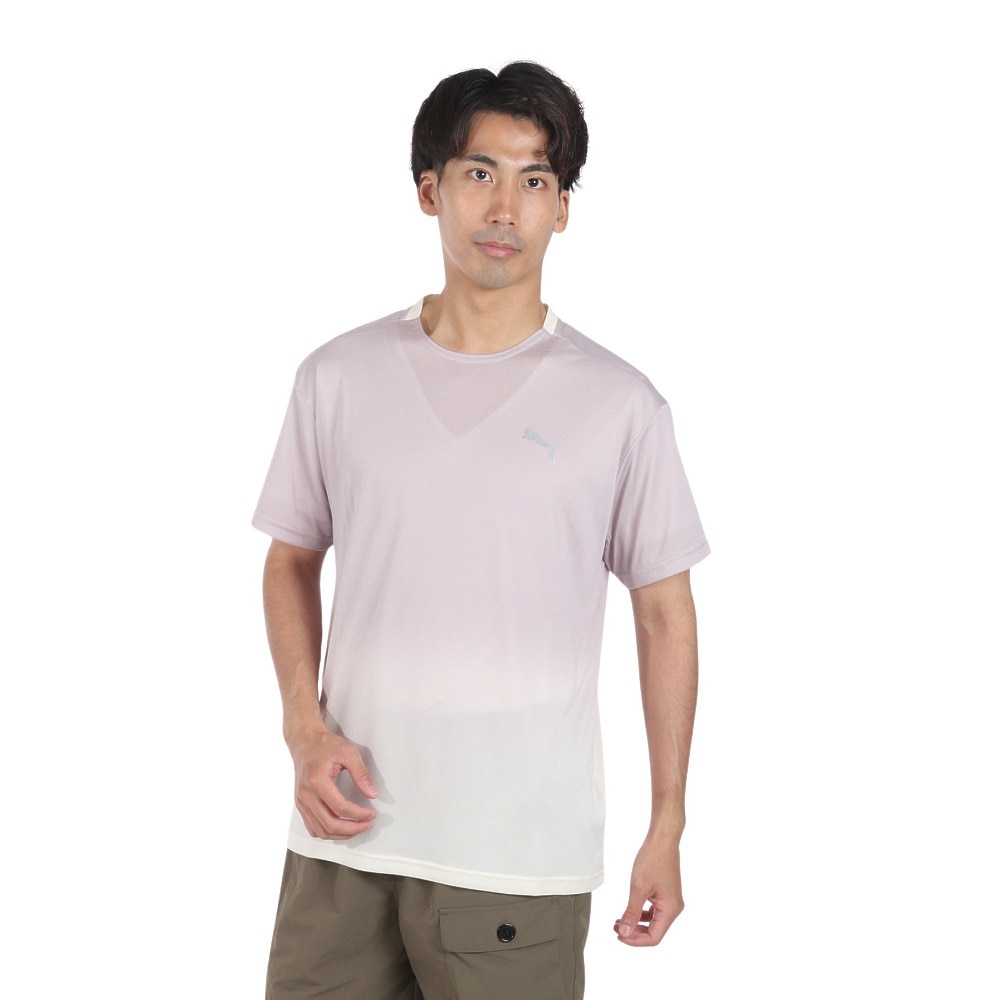 プーマ（PUMA）（メンズ）半袖Tシャツ メンズ STYLE TECH AOP  676861 78 LGRY