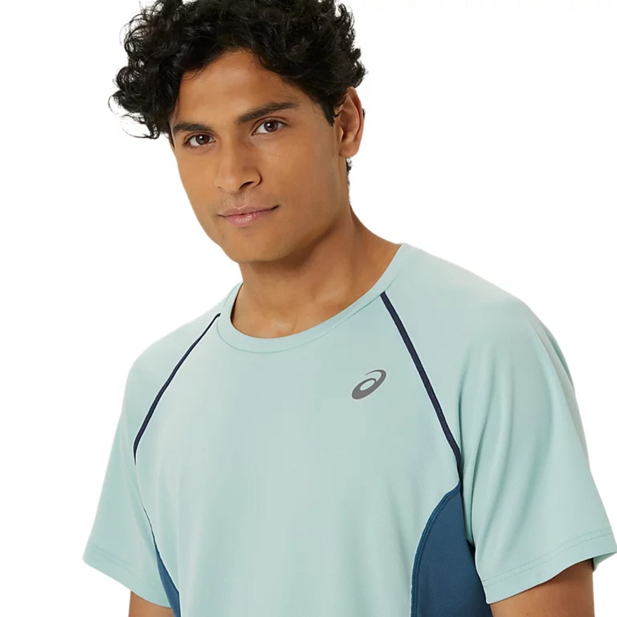 アシックス（ASICS）（メンズ）ACTIBREEZEパネルジャカード半袖シャツ 2031E683.306