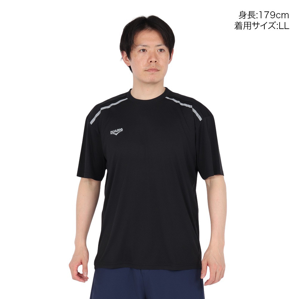 デュアリグ（DUARIG）（メンズ）ドライプラス A15UV メッシュ半袖Tシャツ 5S0023-TRCT-863GC BLK