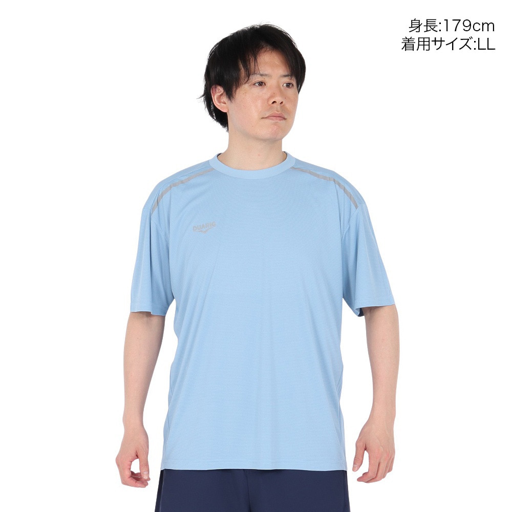デュアリグ（DUARIG）（メンズ）ドライプラス A15UV メッシュ半袖Tシャツ 5S0023-TRCT-863GC BLU