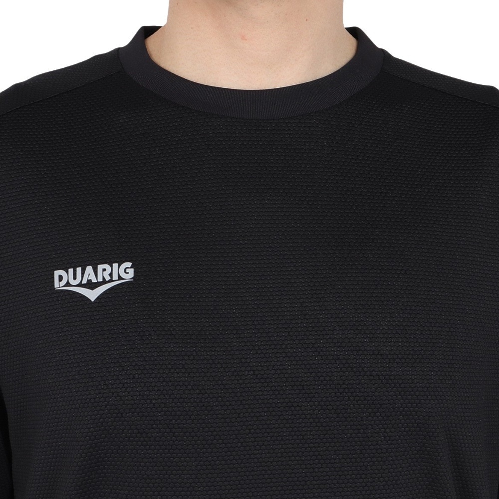 デュアリグ（DUARIG）（メンズ）ドライプラスクール シャインブロック UV HEXAGON 半袖Tシャツ 5S0025-TRCT-863GC BLK