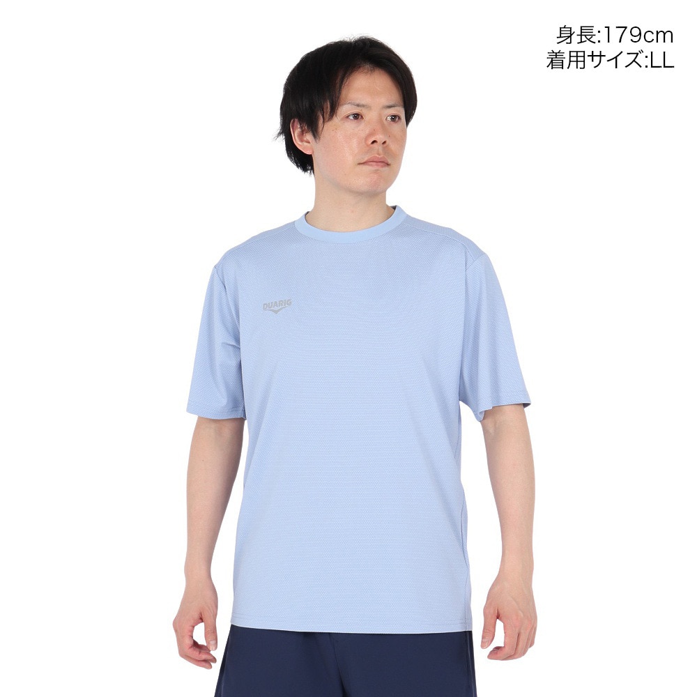 デュアリグ（DUARIG）（メンズ）ドライプラスクール シャインブロック UV HEXAGON 半袖Tシャツ 5S0025-TRCT-863GC BLU