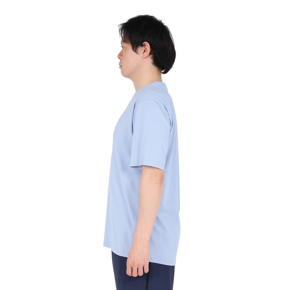 デュアリグ（DUARIG）（メンズ）ドライプラスクール シャインブロック UV HEXAGON 半袖Tシャツ 5S0025-TRCT-863GC BLU
