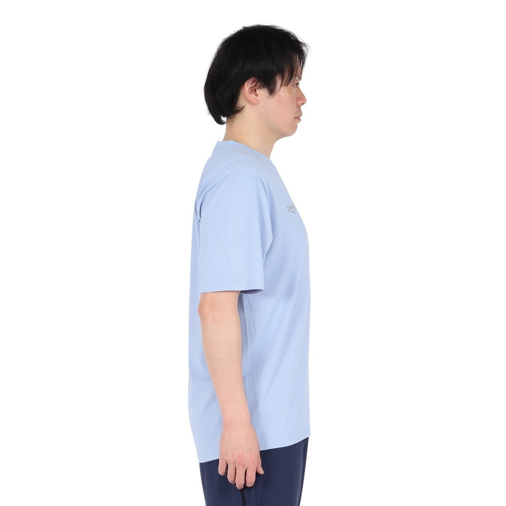デュアリグ（DUARIG）（メンズ）ドライプラスクール シャインブロック UV HEXAGON 半袖Tシャツ 5S0025-TRCT-863GC BLU