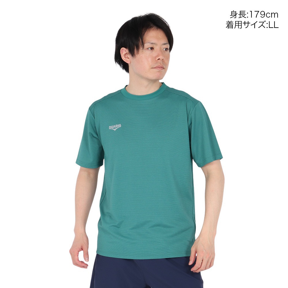 デュアリグ（DUARIG）（メンズ）ドライプラスクール シャインブロック UV HEXAGON 半袖Tシャツ 5S0025-TRCT-863GC GRN