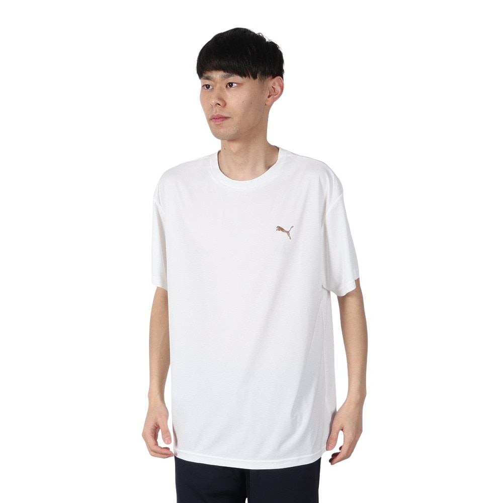 プーマ（PUMA）（メンズ）ドライプラス AOP ロゴ Tシャツ 527820 02 WHT