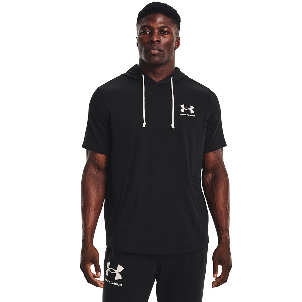 アンダーアーマー（UNDER ARMOUR）（メンズ）半袖シャツ メンズ ライバルテリー フーディー 1370396 001 ドライ 速乾