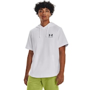 アンダーアーマー（UNDER ARMOUR）（メンズ）Tシャツ 半袖 パーカー メンズ ライバルテリー ショートスリーブ フーディ パイル 1377184 100 ドライ 速乾