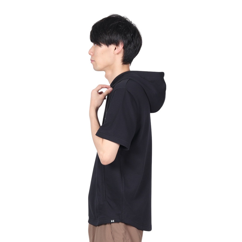 アンダーアーマー（UNDER ARMOUR）（メンズ）プロジェクトロック テリー ショートスリーブ フーディー 1387447 001