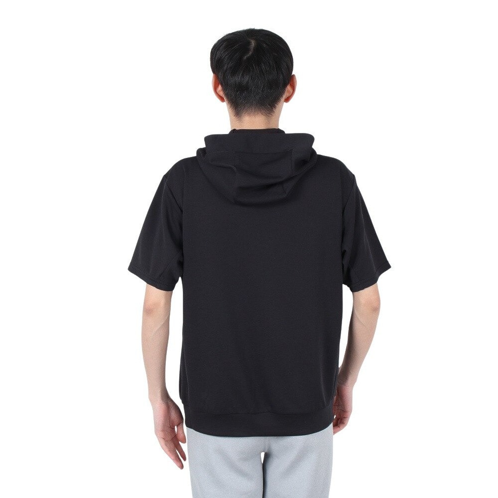 デサント（DESCENTE）（メンズ）SUNSCREEN TAIKYU ジャージ フルジップ 半袖フーディー ST5SJG13M BK01
