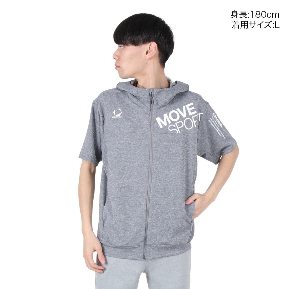 デサント（DESCENTE）（メンズ）SUNSCREEN TAIKYU ジャージ フルジップ 半袖フーディー ST5SJG13M GY01