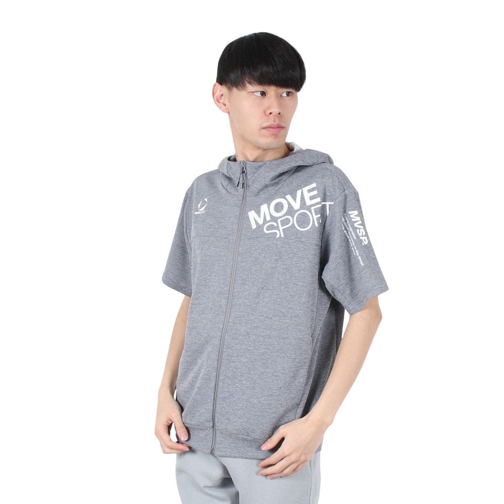 デサント（DESCENTE）（メンズ）SUNSCREEN TAIKYU ジャージ フルジップ 半袖フーディー ST5SJG13M GY01