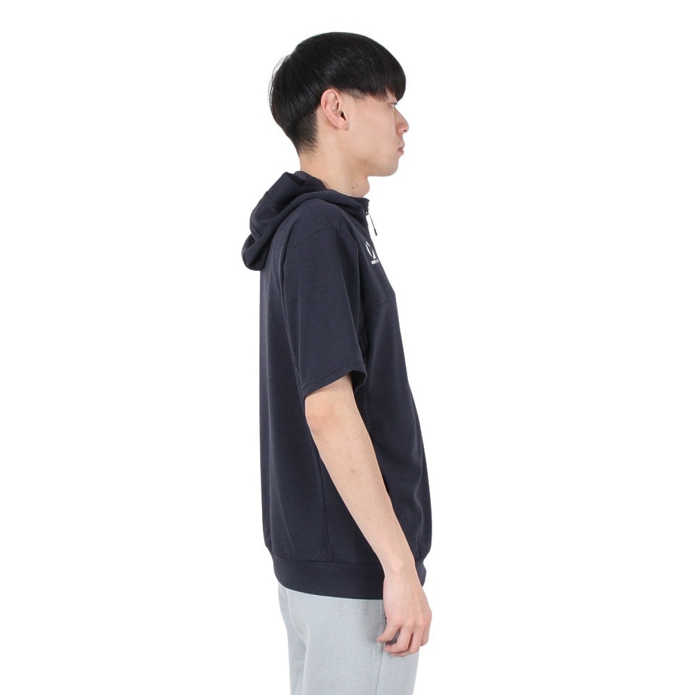 デサント（DESCENTE）（メンズ）SUNSCREEN TAIKYU ジャージ フルジップ 半袖フーディー ST5SJG13M NV01