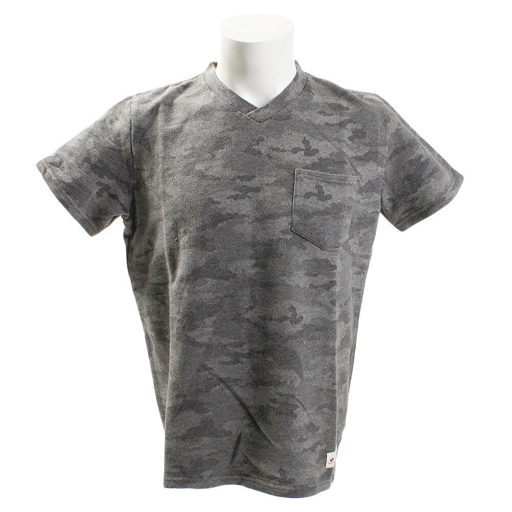  【多少の傷汚れありの為大奉仕】Tシャツ メンズ ポケット付き Vネック半袖Tシャツ 863EK8HD5786 BLK オンライン価格