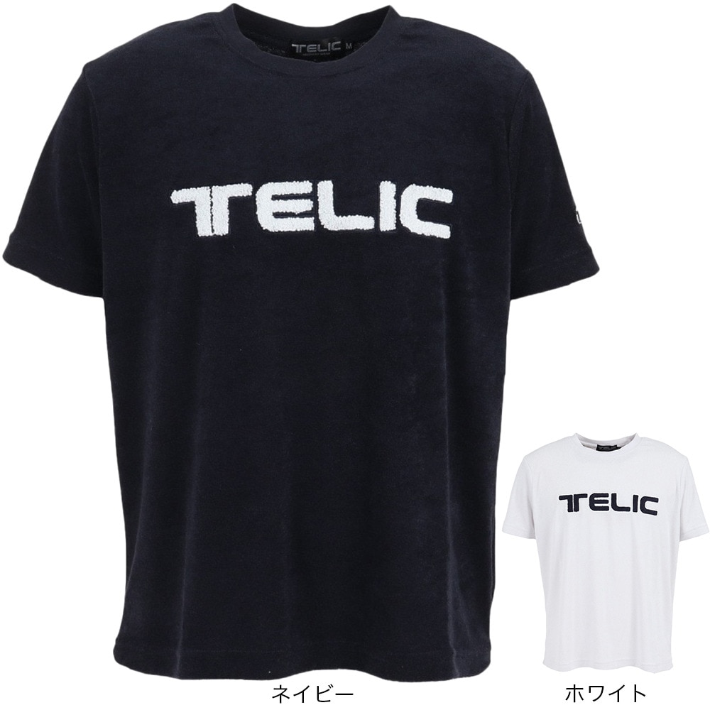 テリック（TELIC）（メンズ）半袖Tシャツ メンズ パイルロゴTシャツ TL-C024TS WHT