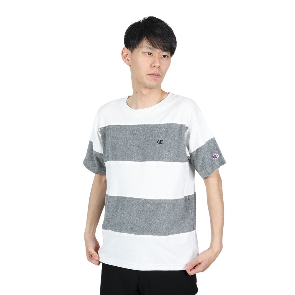 チャンピオン-ヘリテイジ（CHAMPION-HERITAGE）（メンズ）半袖Tシャツ メンズ ボーダー パネル C3-X360 010