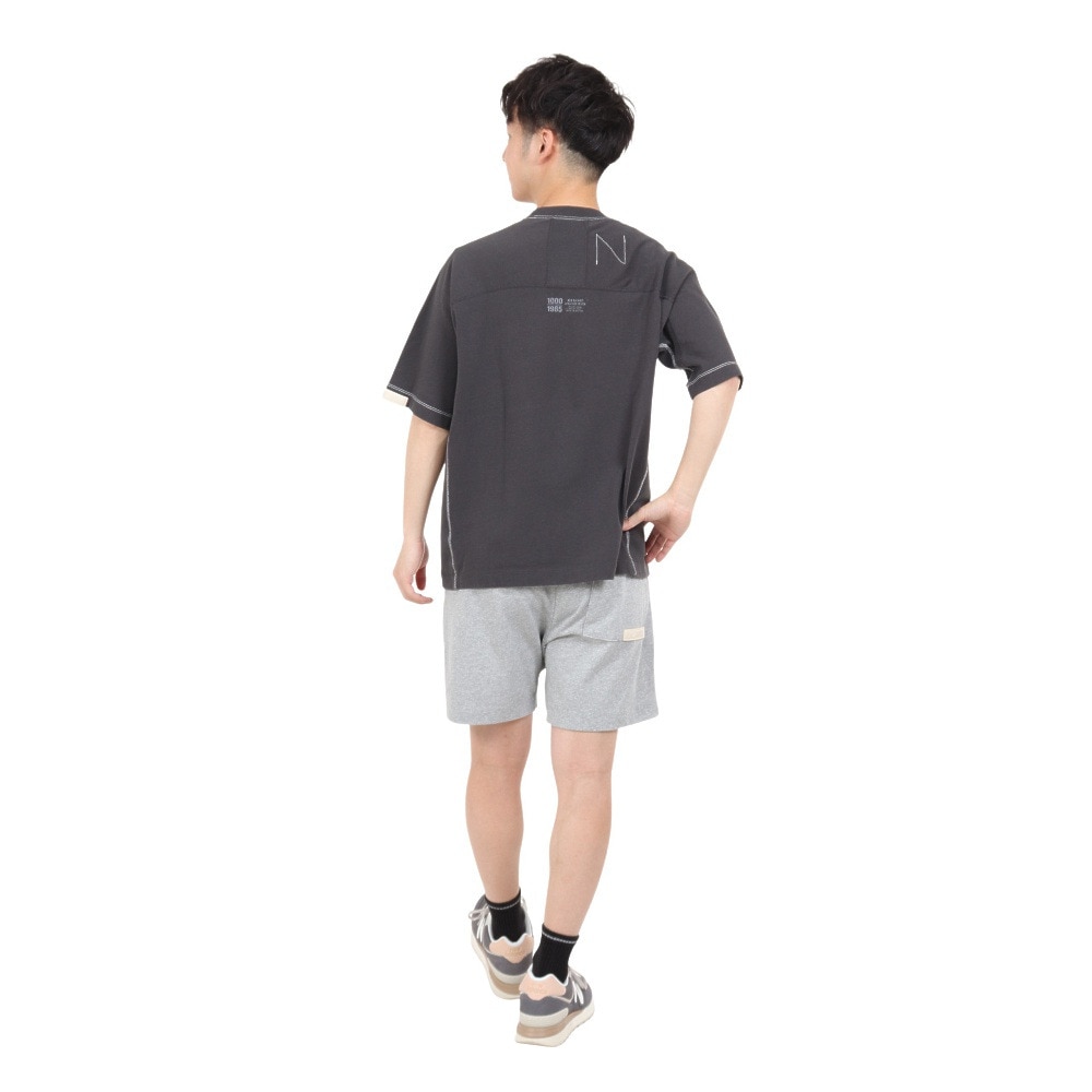 ニューバランス（new balance）（メンズ）半袖Tシャツ メンズ 黒 1000 グラフィックTシャツ R AMT35006PHM