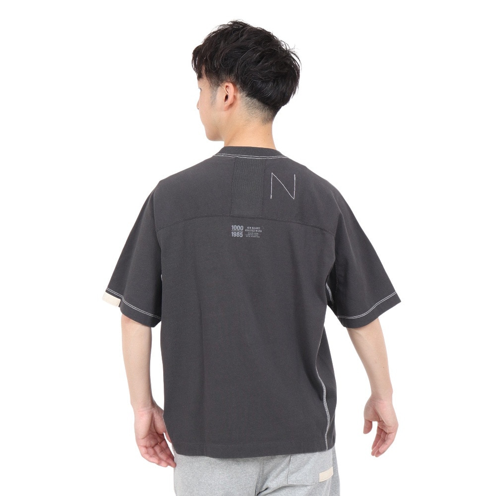 ニューバランス（new balance）（メンズ）半袖Tシャツ メンズ 黒 1000 グラフィックTシャツ R AMT35006PHM