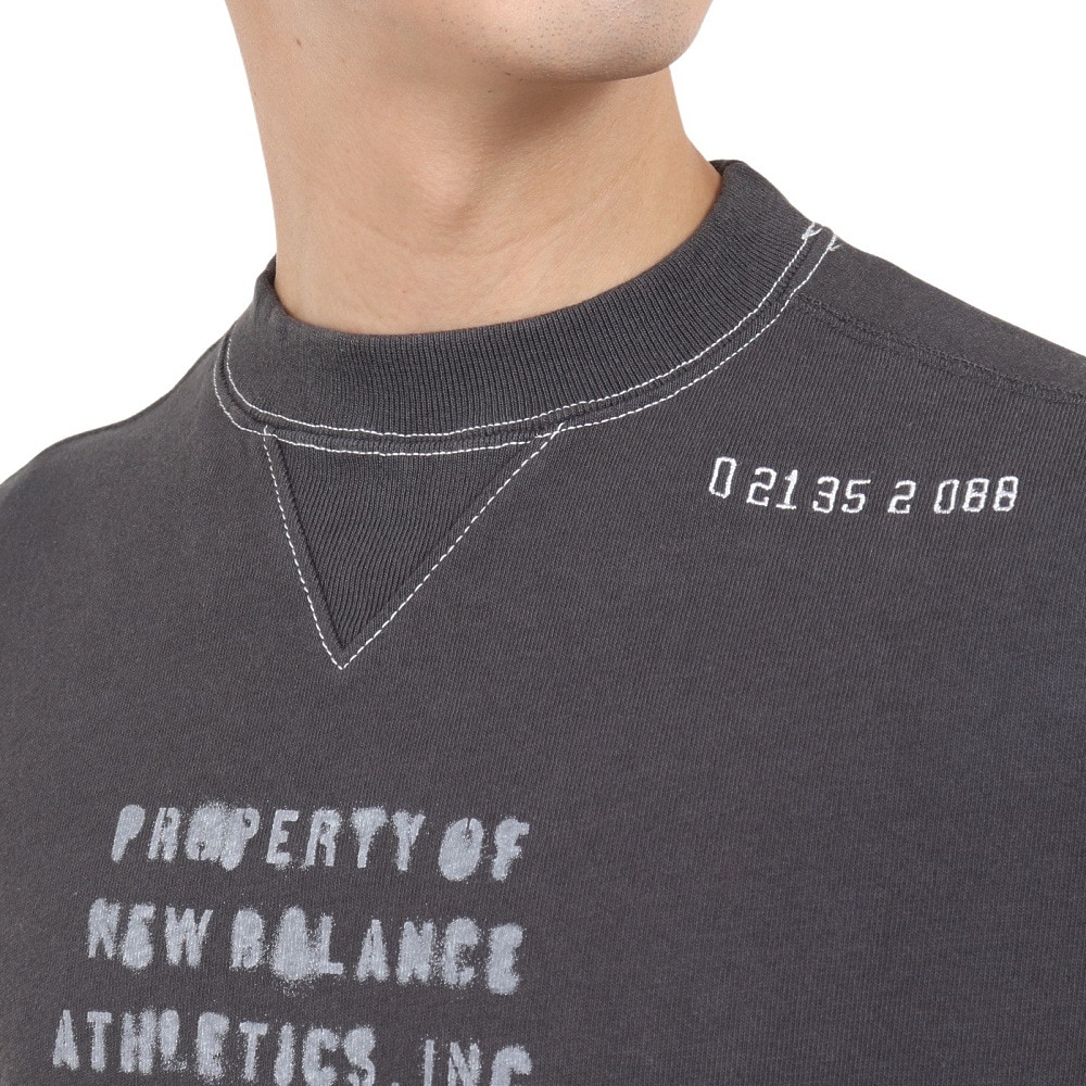 ニューバランス（new balance）（メンズ）半袖Tシャツ メンズ 黒 1000 グラフィックTシャツ R AMT35006PHM
