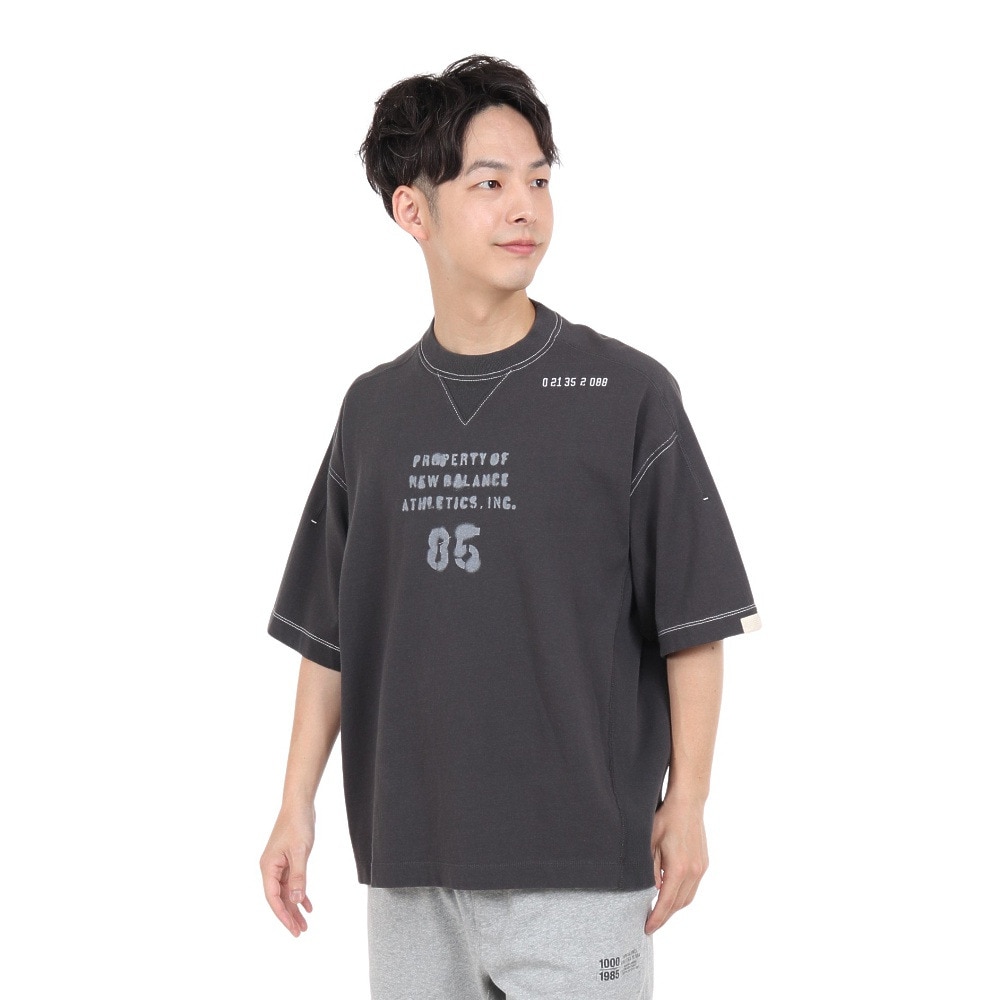 ニューバランス（new balance）（メンズ）半袖Tシャツ メンズ 1000 オーバーサイズフィット AMT35007PHM