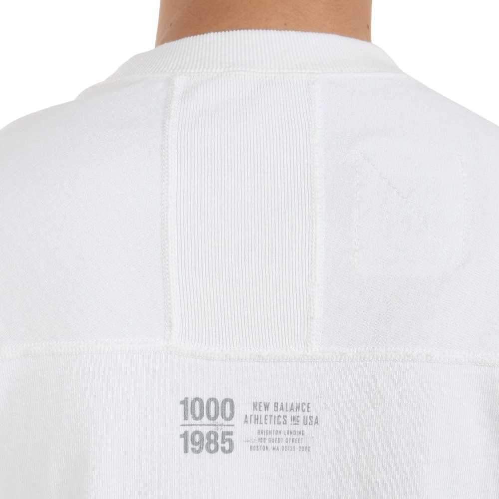 ニューバランス（new balance）（メンズ）半袖Tシャツ メンズ 白 1000 オーバーサイズフィット AMT35007SST