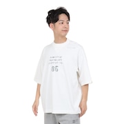 ニューバランス（new balance）（メンズ）半袖Tシャツ メンズ 白 1000 オーバーサイズフィット AMT35007SST
