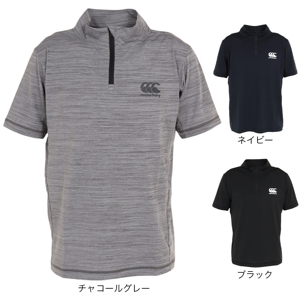 カンタベリー（canterbury）（メンズ）半袖Tシャツ メンズドライプラス モックネックシャツ RA33075 19