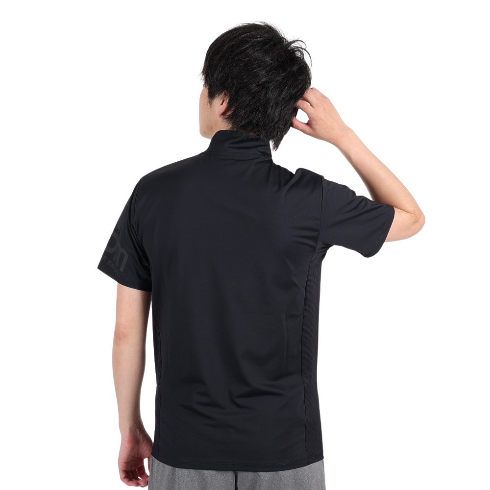 ジローム（GIRAUDM）（メンズ）半袖Tシャツ メンズ ドライプラスクール モックネック CT3S0032-TR863-GRHD BLK