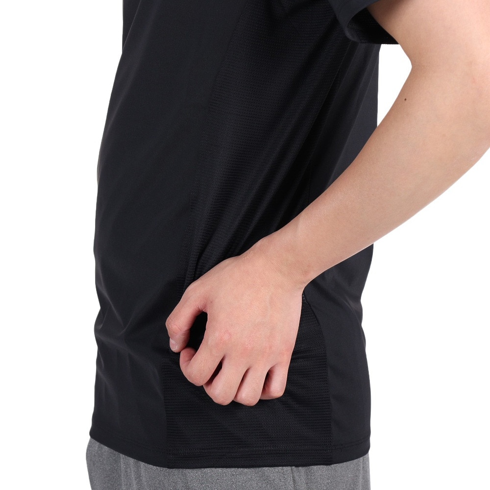 ジローム（GIRAUDM）（メンズ）半袖Tシャツ メンズ ドライプラスクール モックネック CT3S0032-TR863-GRHD BLK