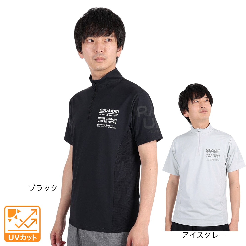 ジローム（GIRAUDM）（メンズ）半袖Tシャツ メンズ ドライプラスクール モックネック CT3S0032-TR863-GRHD IGRY