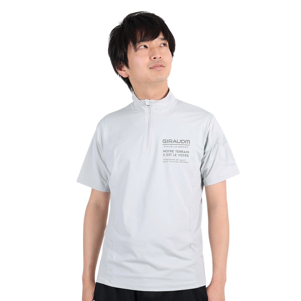 ジローム（GIRAUDM）（メンズ）半袖Tシャツ メンズ ドライプラスクール モックネック CT3S0032-TR863-GRHD IGRY