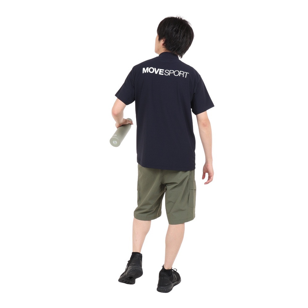 デサント（DESCENTE）（メンズ）半袖Tシャツ メンズ 鹿の子モックネック UVカット DX-C2500XB NV 