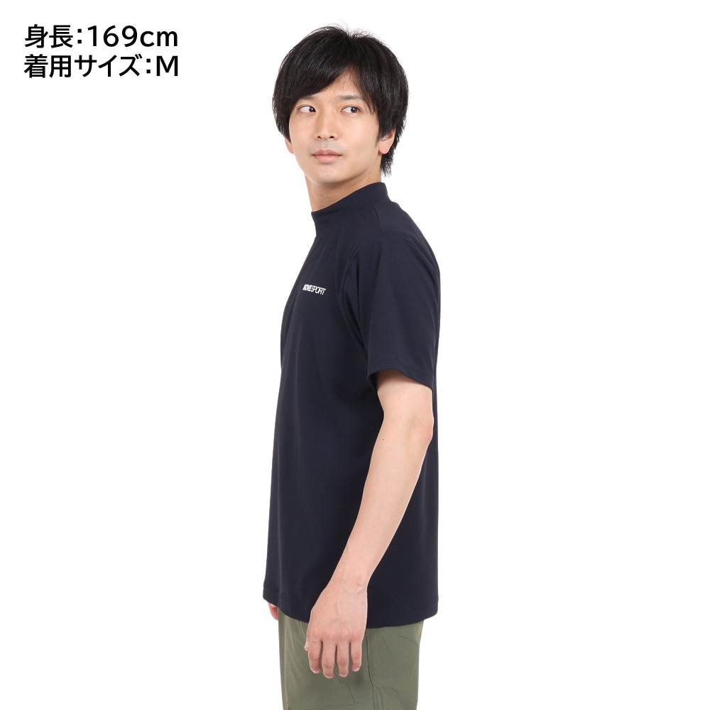 デサント（DESCENTE）（メンズ）半袖Tシャツ メンズ 鹿の子モックネック UVカット DX-C2500XB NV 