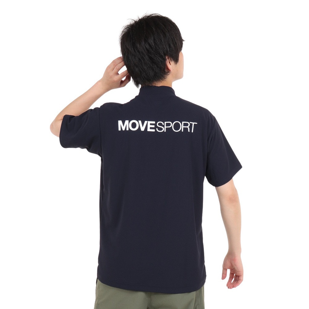 デサント（DESCENTE）（メンズ）半袖Tシャツ メンズ 鹿の子モックネック UVカット DX-C2500XB NV 