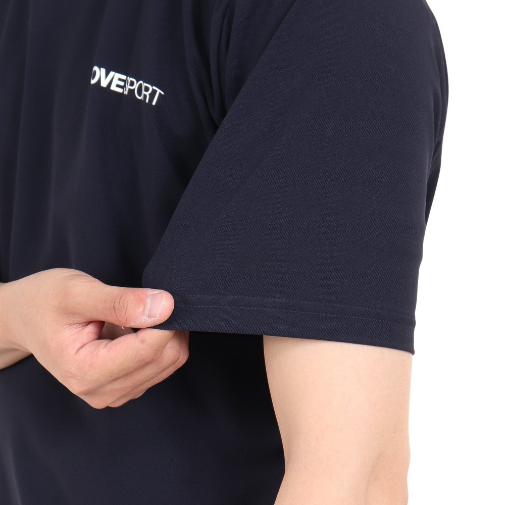 デサント（DESCENTE）（メンズ）半袖Tシャツ メンズ 鹿の子モックネック UVカット DX-C2500XB NV 