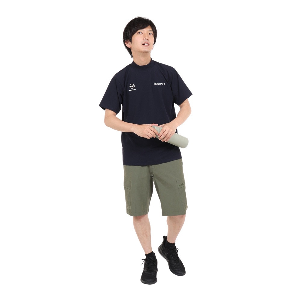 デサント（DESCENTE）（メンズ）半袖Tシャツ メンズ 鹿の子モックネック UVカット DX-C2500XB NV 