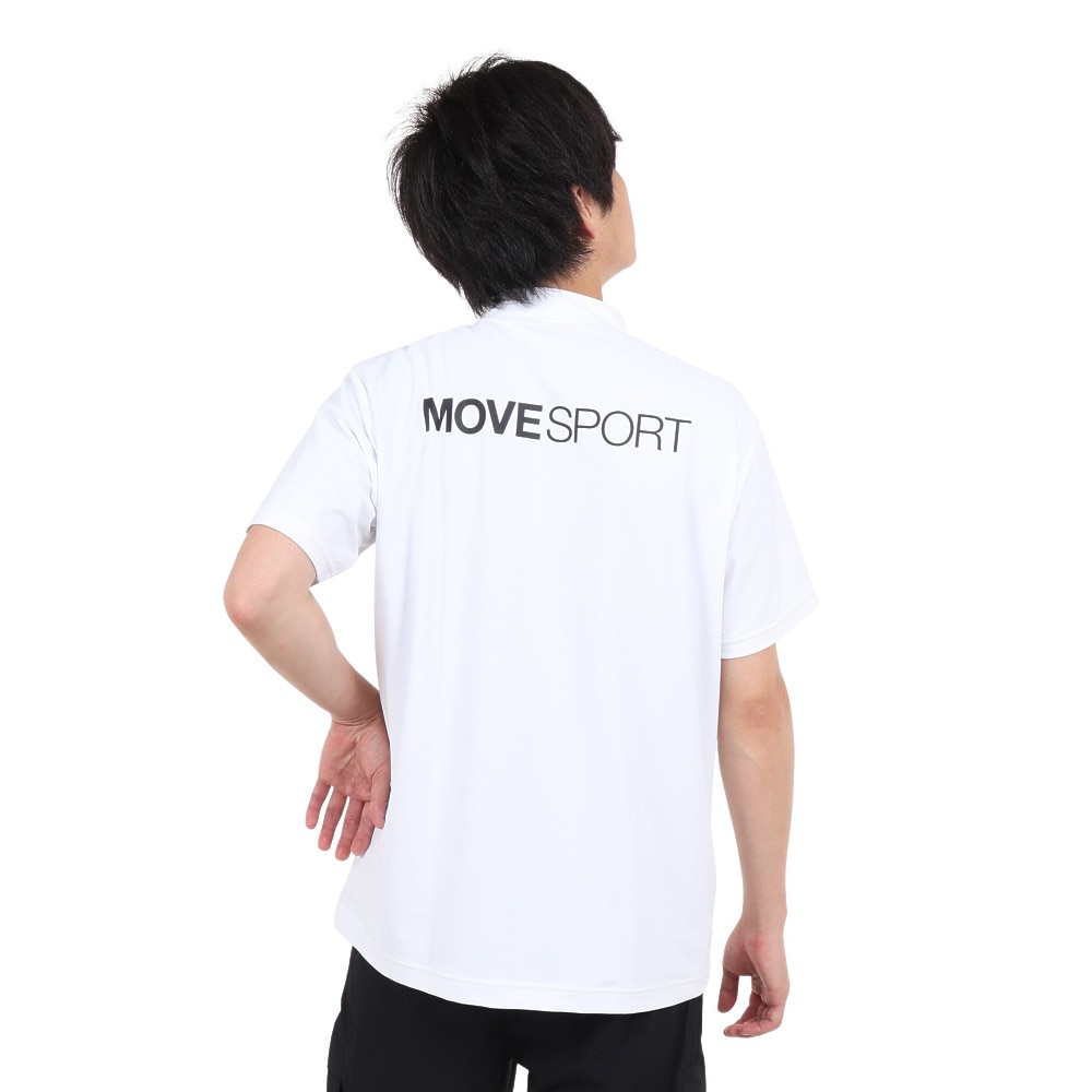 デサント（DESCENTE）（メンズ）半袖Tシャツ メンズ 白 鹿の子モックネック UVカット DX-C2500XB WH  スポーツ用品はスーパースポーツゼビオ