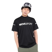 (メンズ)半袖Tシャツ メンズ 黒 スムースモックネックシャツ DX-C2501XB BK