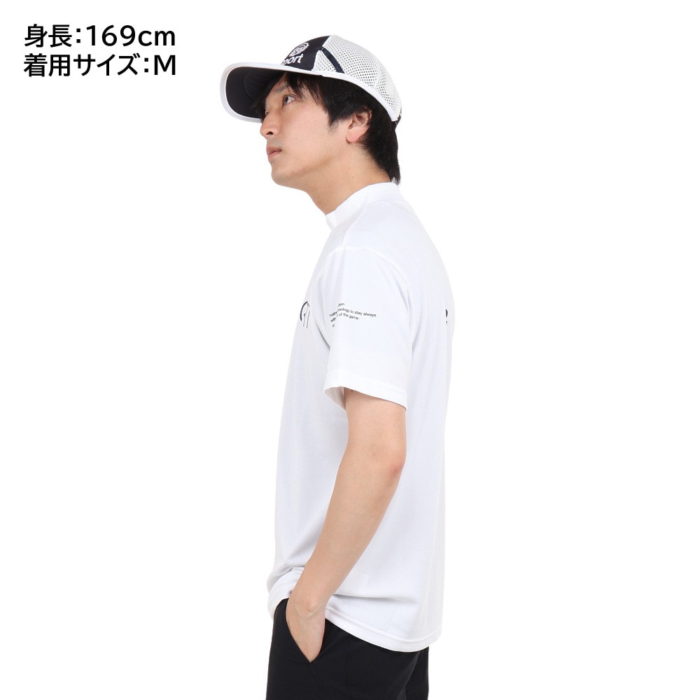 デサント（DESCENTE）（メンズ）半袖Tシャツ メンズ 白 スムースモックネックシャツ DX-C2501XB WH