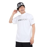 (メンズ)半袖Tシャツ メンズ 白 スムースモックネックシャツ DX-C2501XB WH