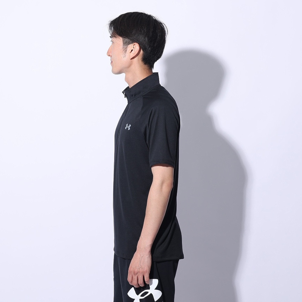 アンダーアーマー（UNDER ARMOUR）（メンズ）テック ショートスリーブ 1/2ジップTシャツ 1385506 001