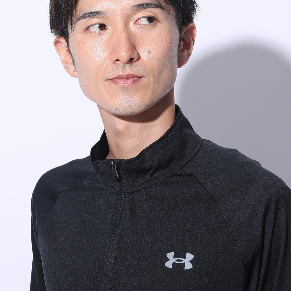 アンダーアーマー（UNDER ARMOUR）（メンズ）テック ショートスリーブ 1/2ジップTシャツ 1385506 001