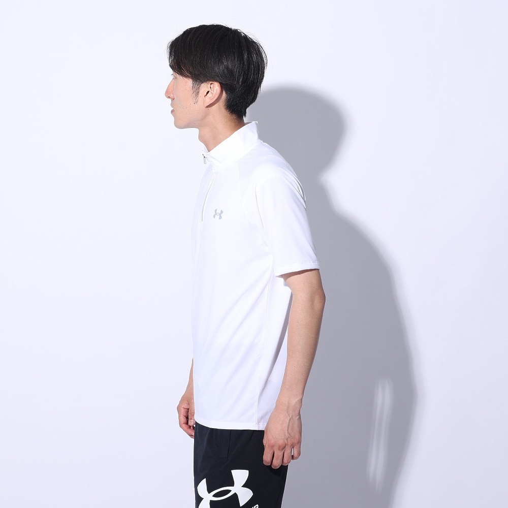 アンダーアーマー（UNDER ARMOUR）（メンズ）テック ショートスリーブ 1/2ジップTシャツ 1385506 100