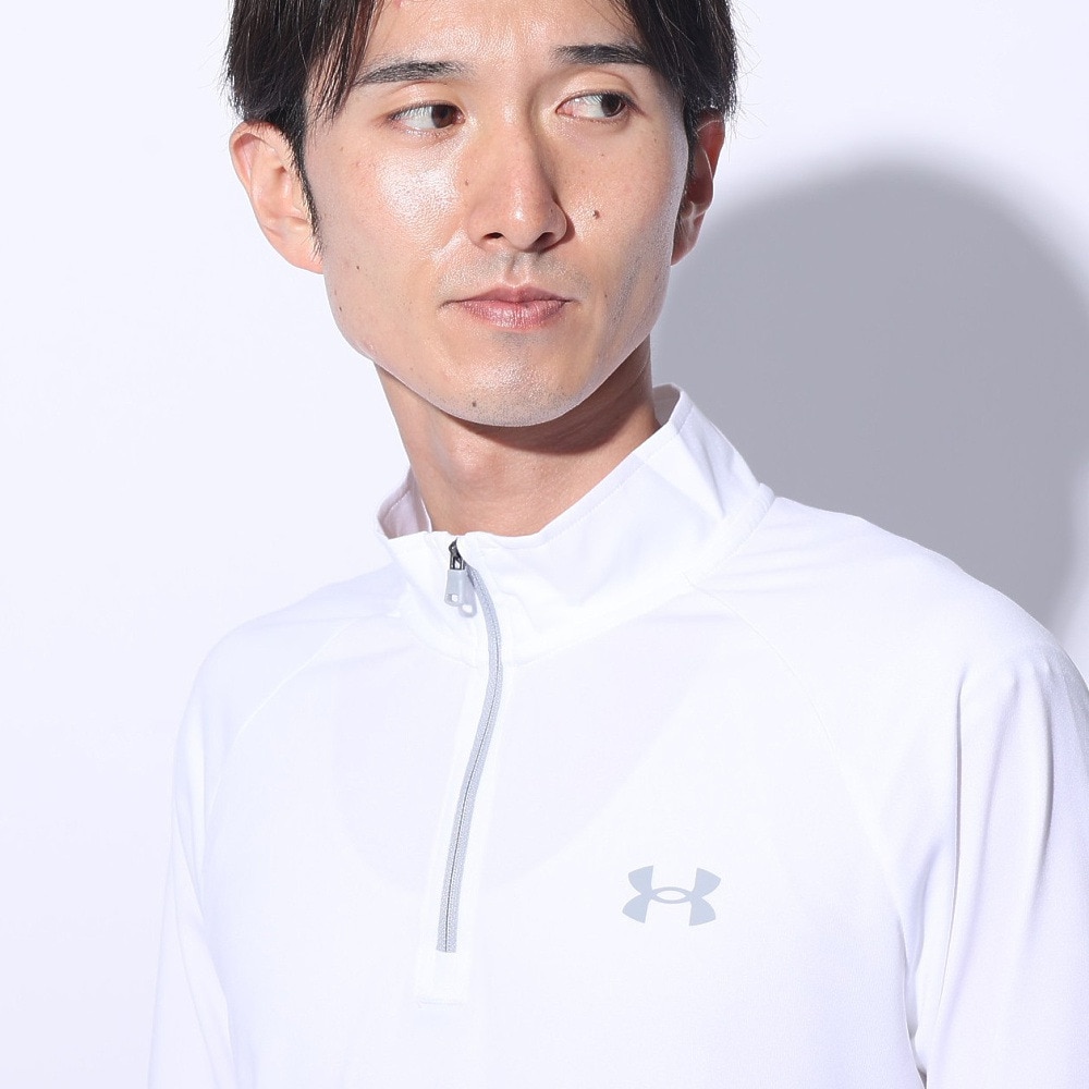 アンダーアーマー（UNDER ARMOUR）（メンズ）テック ショートスリーブ 1/2ジップTシャツ 1385506 100