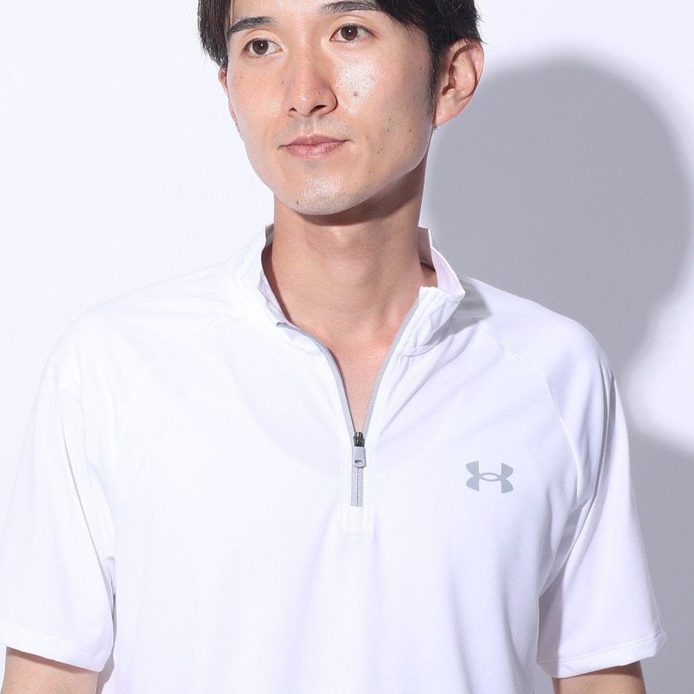 アンダーアーマー（UNDER ARMOUR）（メンズ）テック ショートスリーブ 1/2ジップTシャツ 1385506 100